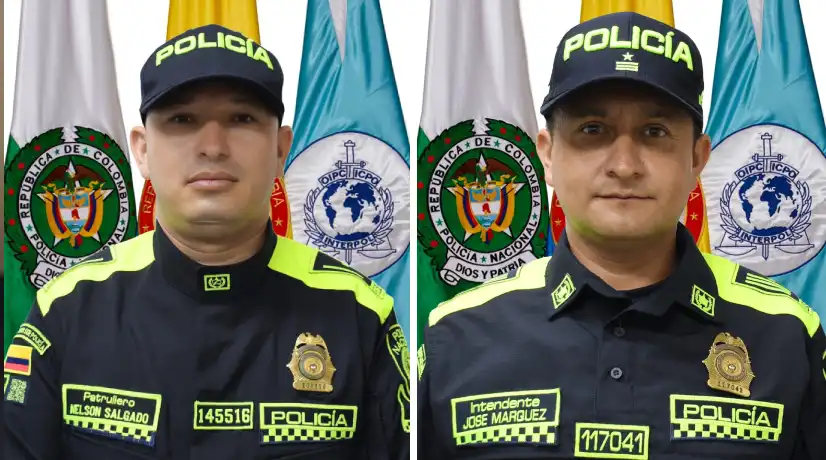 Policías que murieron tras colapso del puente La Vieja - Foto: Cortesía