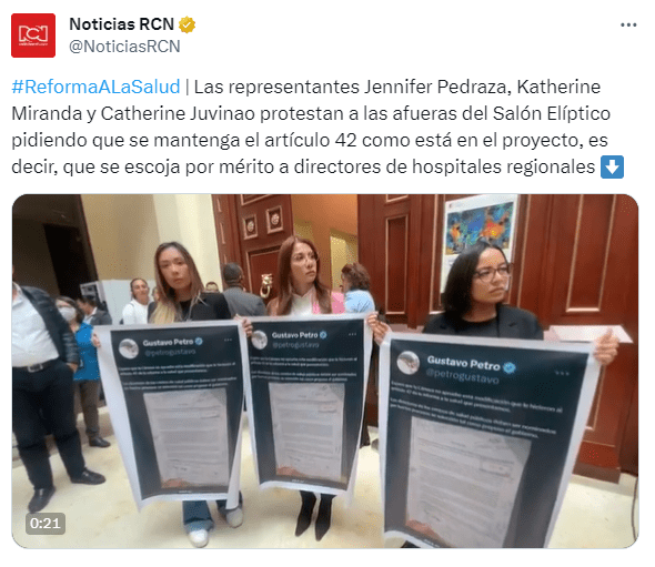 Protesta reforma a la salud