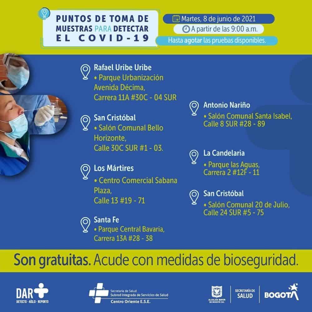 Foto: Pruebas covid gratis en Bogotá - Alcaldía