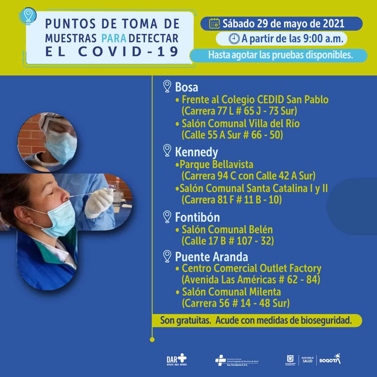 Pruebas covid en Bogotá 1