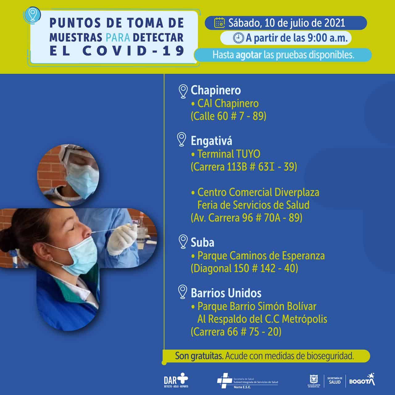Pruebas PCR gratis en Bogotá