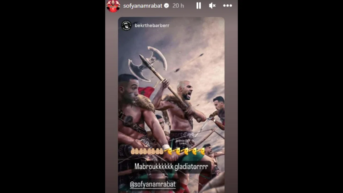 publicación de jugador de Marruecos/ Foto: Captura de pantalla 