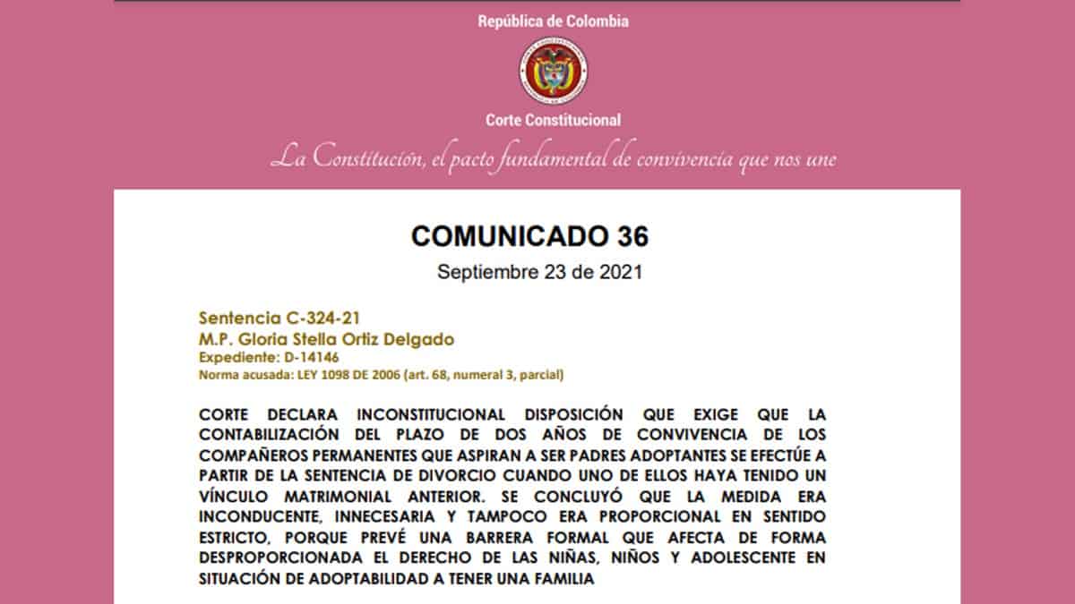 Requisitos de adopción / Corte Constitucional