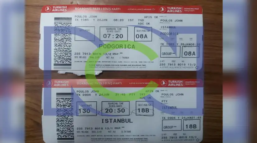 Tiquetes comprados por presunto asesino de Valentina Trespalacios - Foto: Noticias RCN