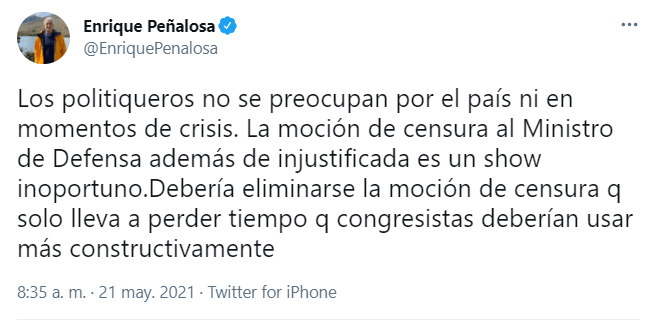 Foto: @Enriquepenalosa (@Twitter)