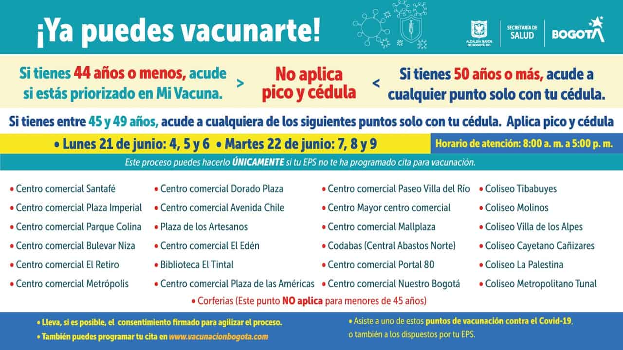 Foto: vacuna covid en Bogotá - Alcaldía