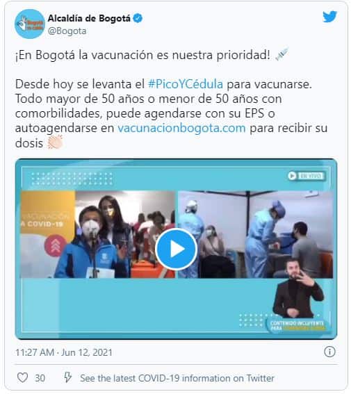 Foto: @Bogota (Twiter)