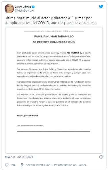 Foto: @VickyDavilaH (Twitter)