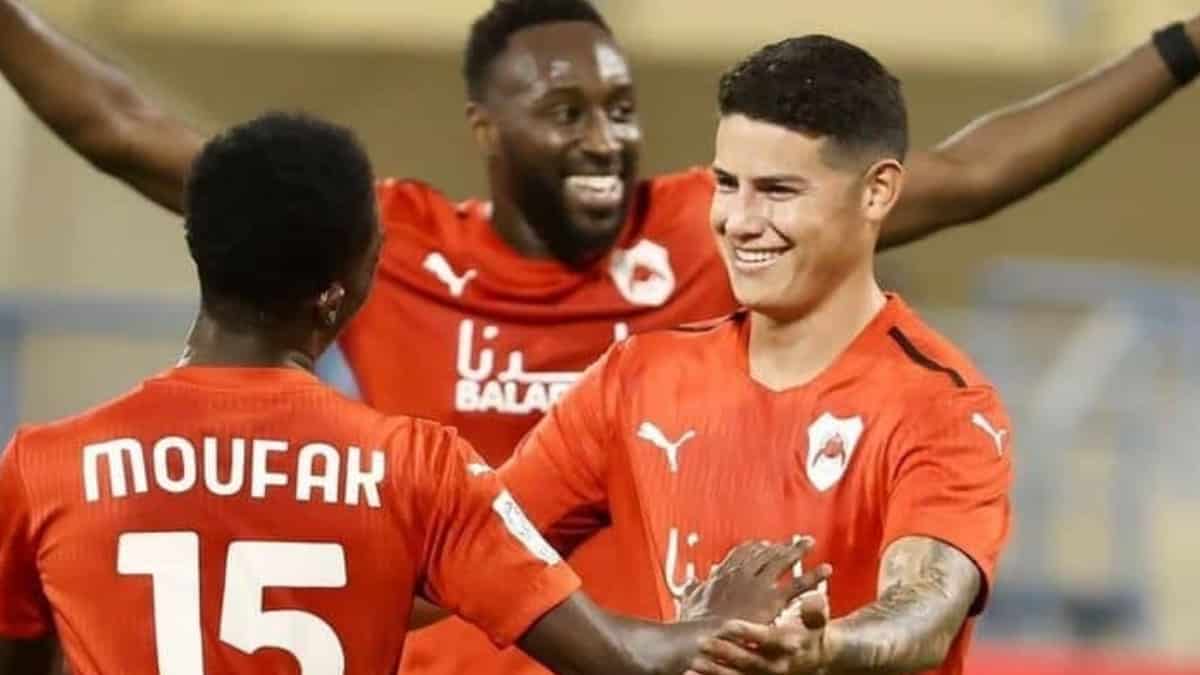 Dedicatoria gol de James Rodríguez con Al-Rayyan