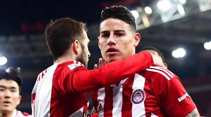Míchel confirmó que James Rodríguez está de regreso. / Foto: Olympiacos. James Rodríguez regreso