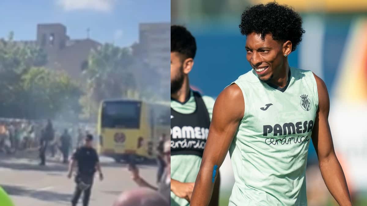 Foto: @MonserrateHdez y @VillarrealCF Johan Mojica: hinchada Elche insultos previo partido contra Villarreal