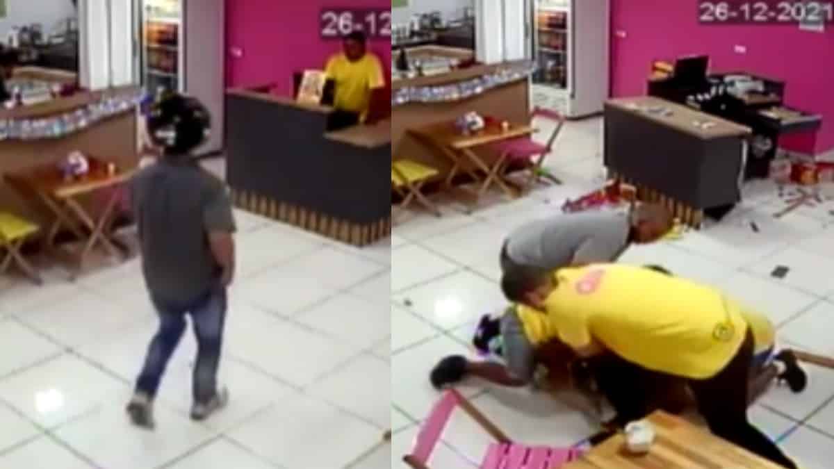 Ladrón fue golpeado por empleados de heladería en Brasil