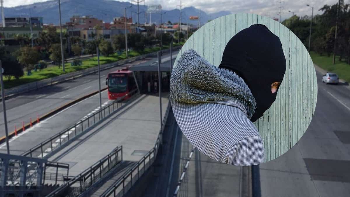 Ladrón robó a una mujer y la empujó al carril de Transmilenio