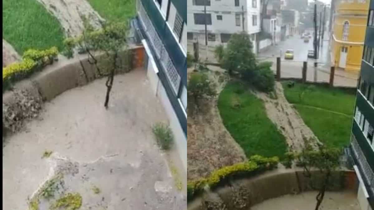 Video registró cómo se desbordó una quebrada en Bogotá por las fuertes lluvias