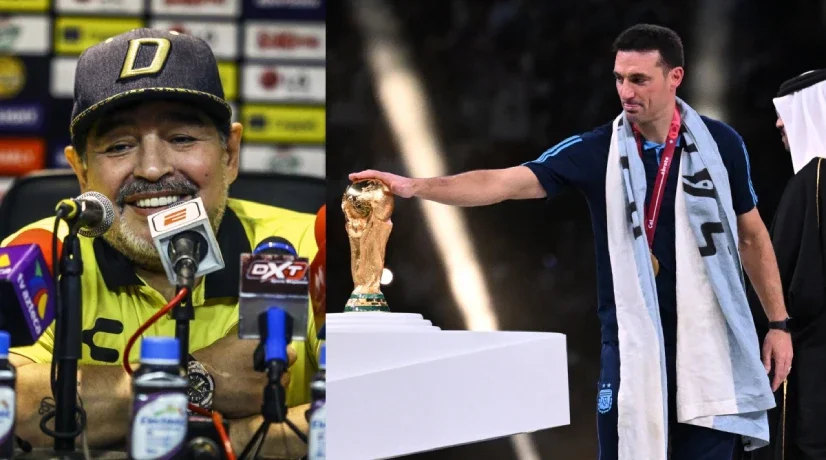 Maradona contra Scaloni en la Selección de Argentina