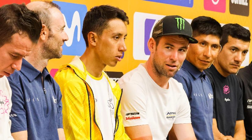 Foto: Fedeciclismo Mark Cavendish 'picó' el duelo con Fernando Gaviria, en la previa del Tour Colombia 2024