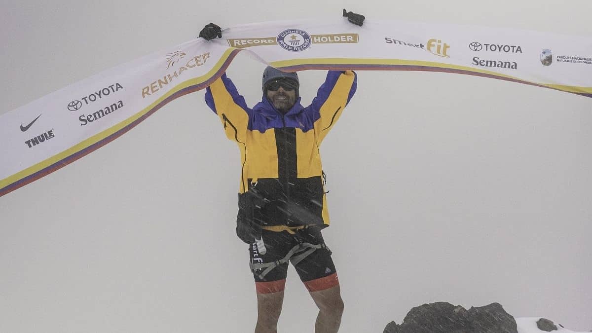 Mauricio Salazar, Guinness World Record en el Nevado de Santa Isabel