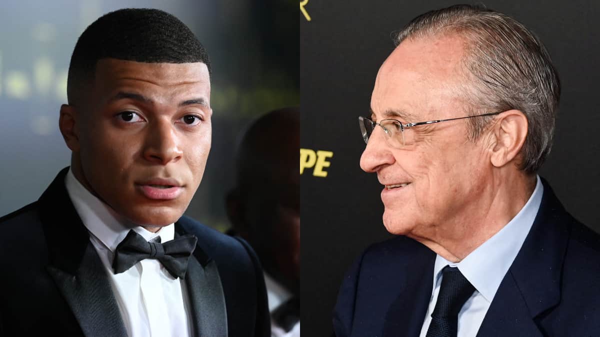 Mbappé, jugador del PSG, y Florentino Pérez, presidente de Real Madrid.