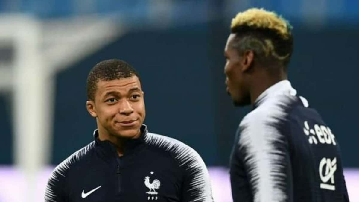 Mbappé y Pogba compartiendo en la selección de Francia. / AFP Mbappé y Pogba compartiendo en la selección de Francia.