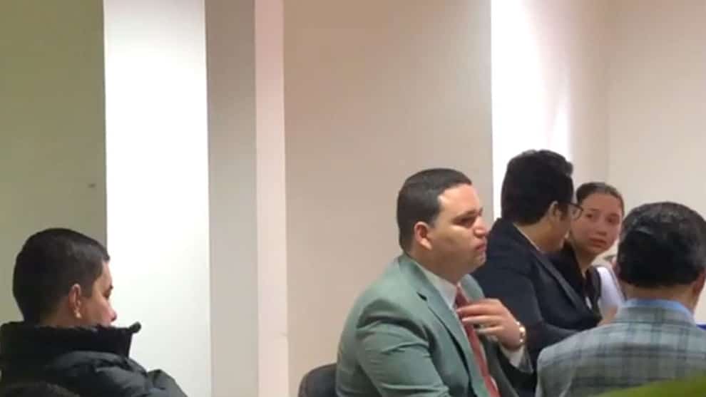 Audiencia de legalización de captura contra Victoria Merlano y el odontólogo Javier Cely. Foto: Noticias RCN