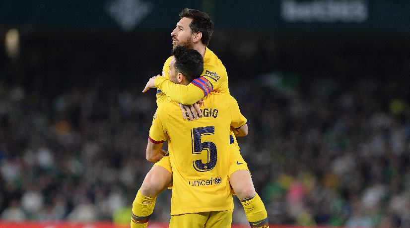 Lionel Messi y Sergio Busquets