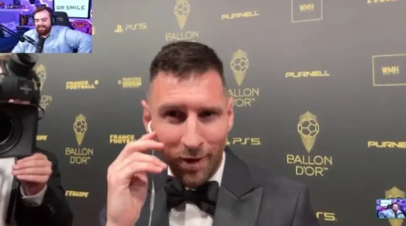 Messi junto a Ibai Llanos