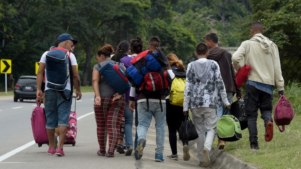 Decenas de migrantes venezolanos fueron estafados. Foto: AFP