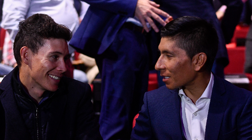Miguel Ángel López y Nairo Quintana