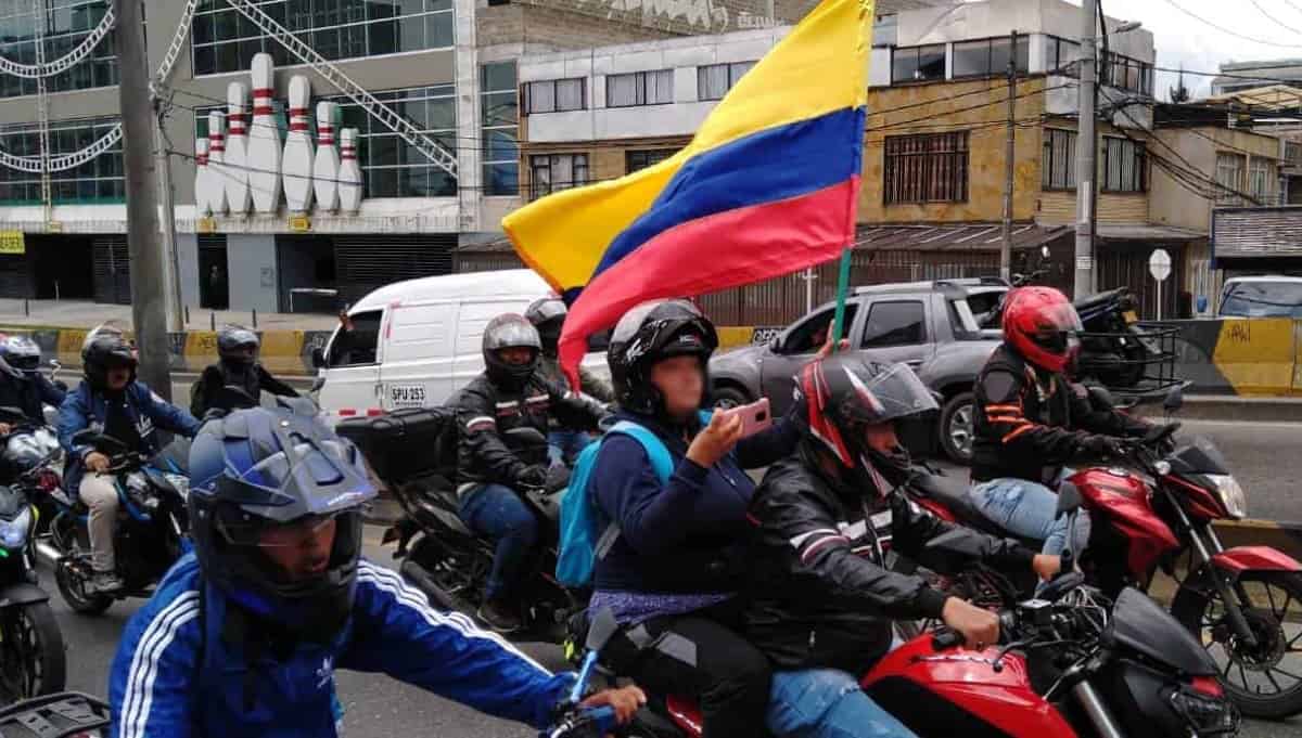 Motociclistas en Bogotá