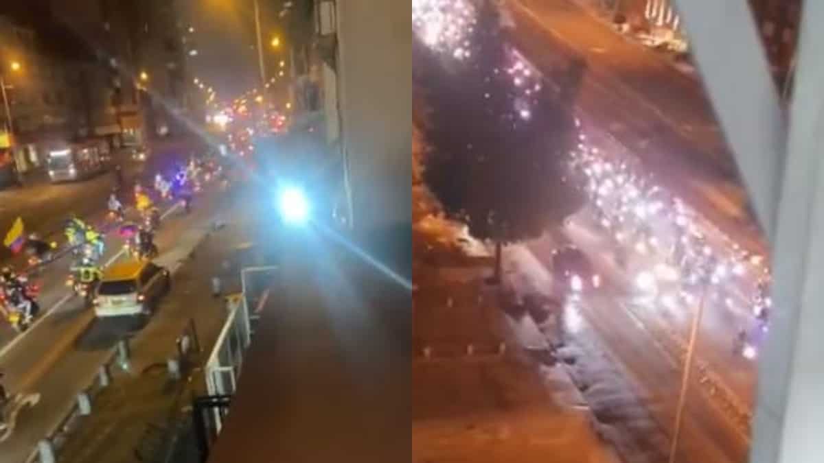 Motociclistas protestaron por mal estado de las vías en Bogotá