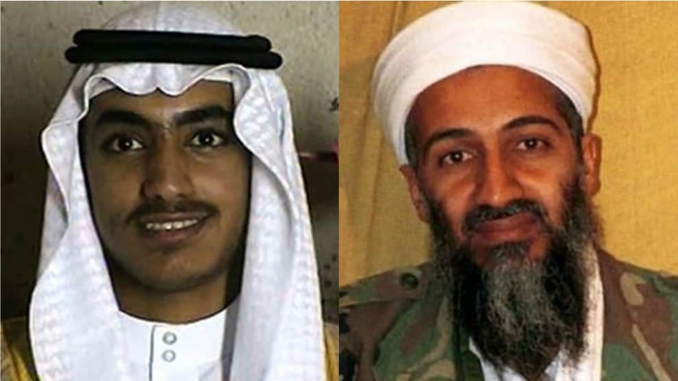 Hamza bin Laden y Osama bin Laden.