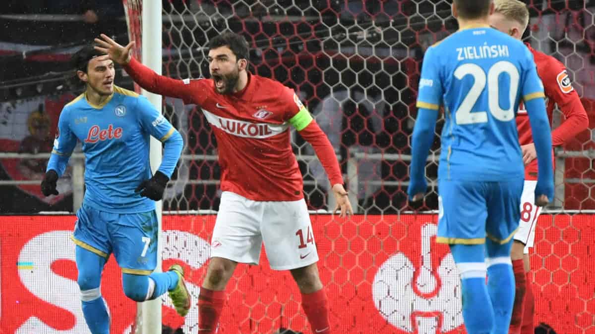 Napoli cayó ante Spartak Moscú y perdió el liderato Europa League
