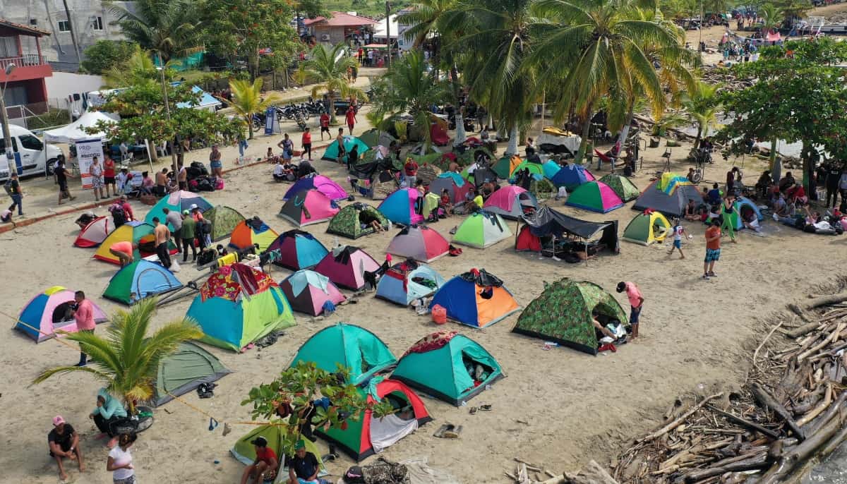 Migrantes en Necoclí