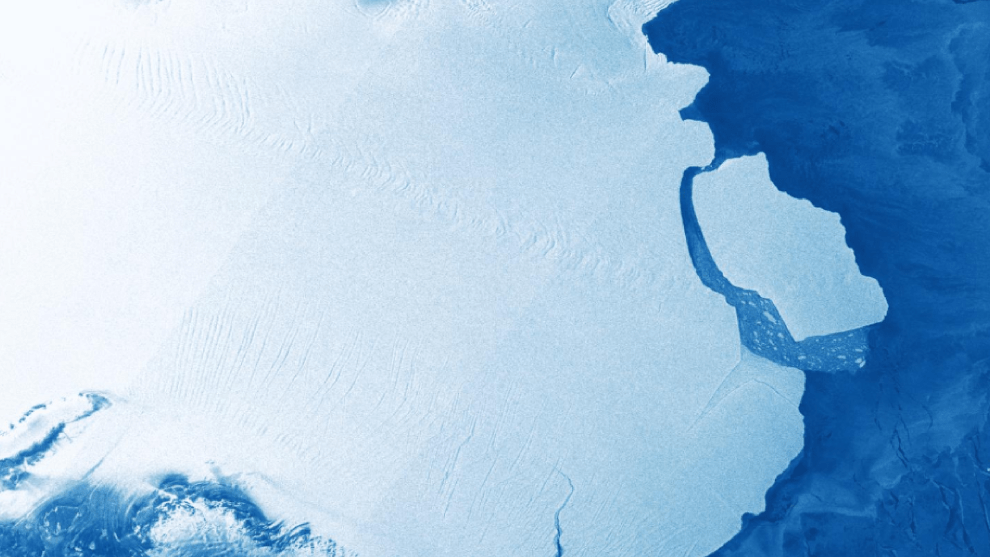 Iceberg desprendido en Antártida.