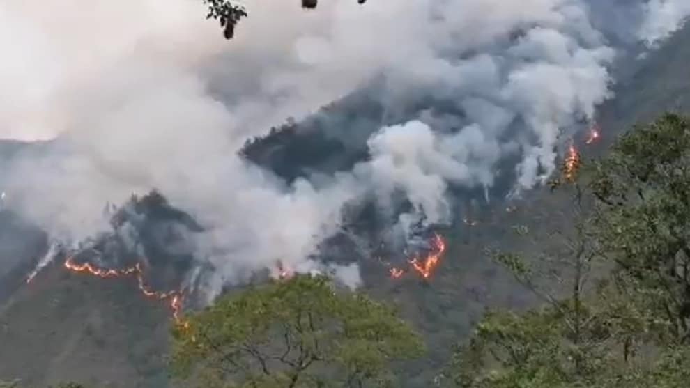 Incendio Forestal en Macanal, Boyacá