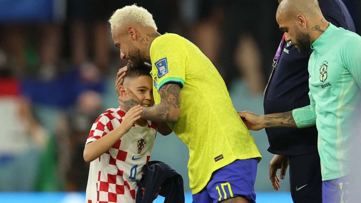 Neymar consolado por hijo de Perisic: Mundial de Catar 2022