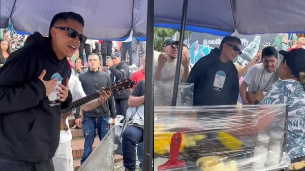 Nico Hernández conmovió con serenata sorpresa a una vendedora ambulante: el video es viral en redes