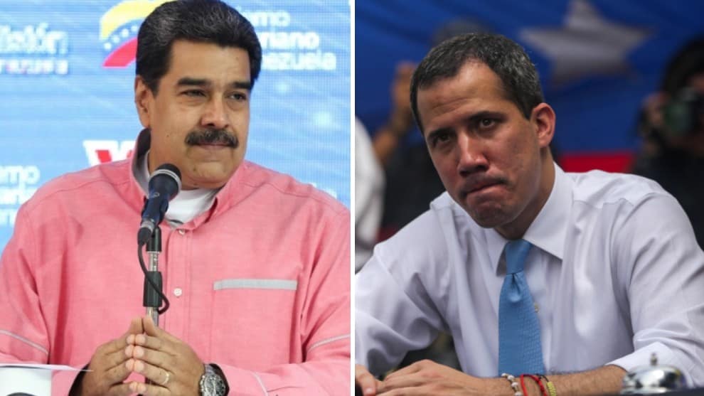 Nicolás Maduro y Juan Guaidó