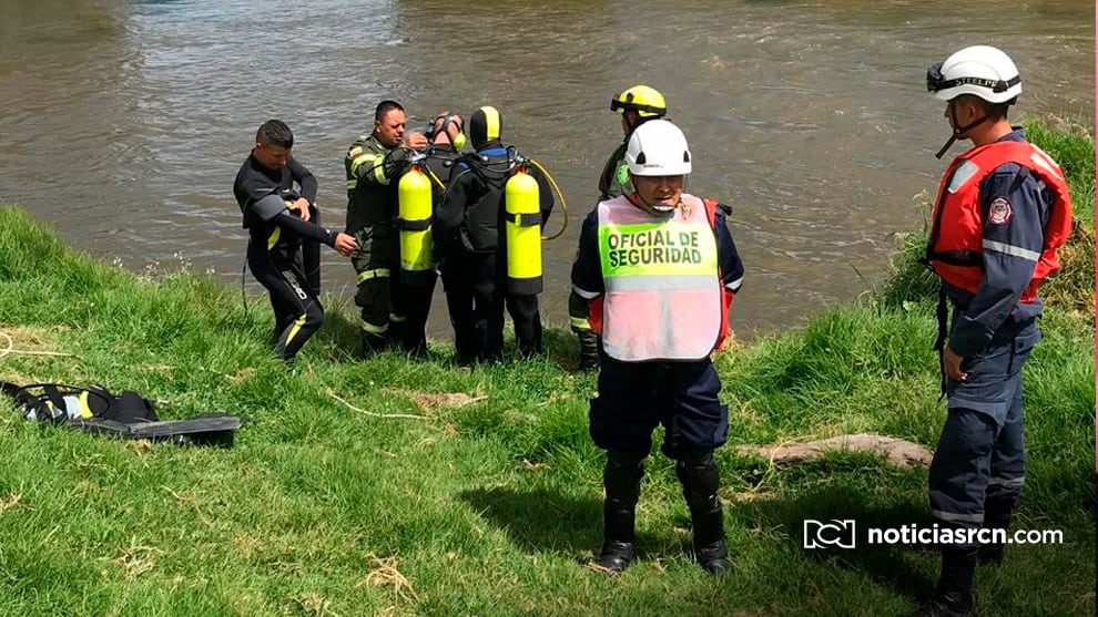 El niño cayó en un tramo del río Bogotá. Foto: Noticias RCN