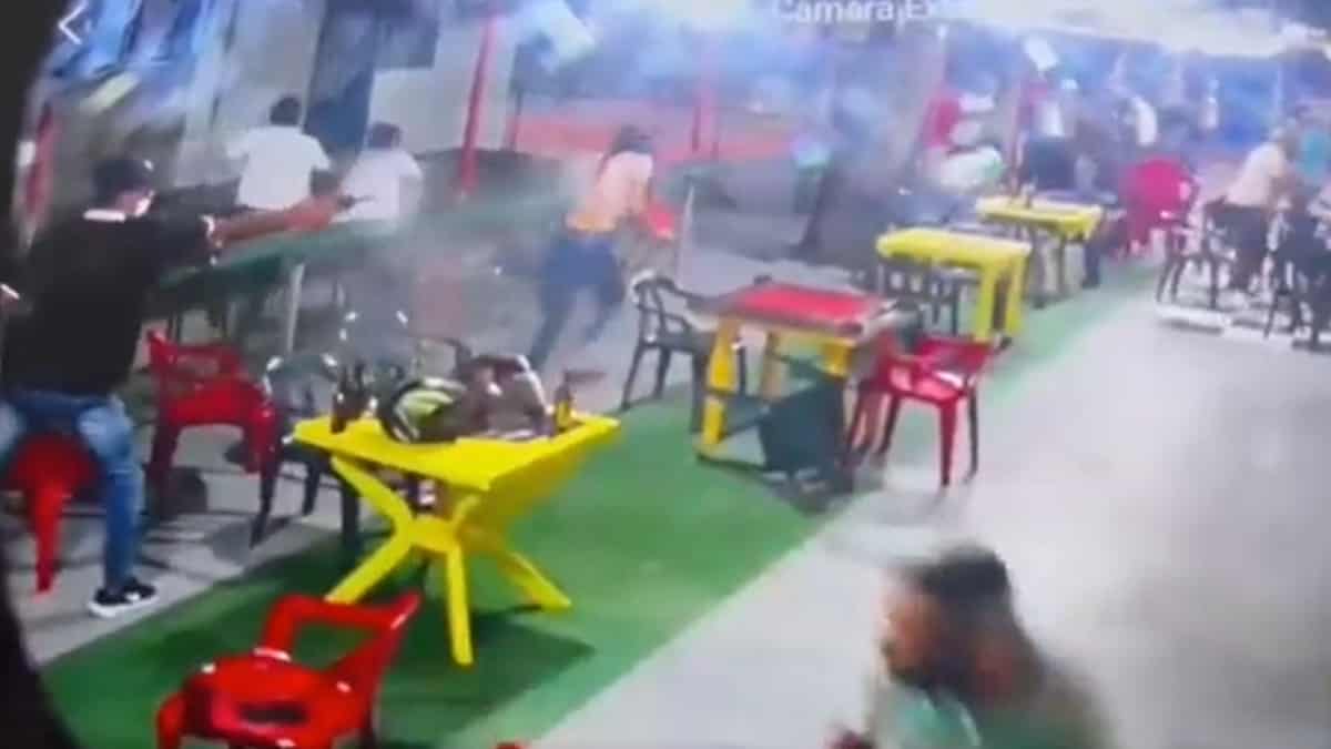 Momento del atentado