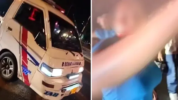 En video: ambulancia atropelló a motociclista y paramédicos se fueron a los golpes en Cali
