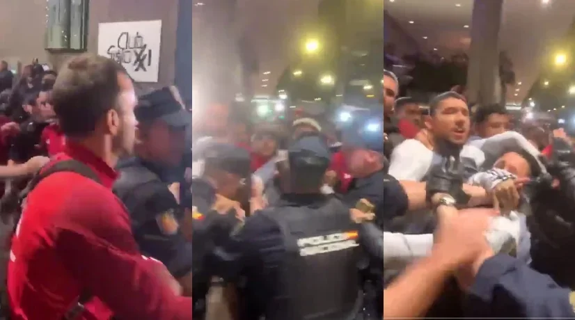 Futbolistas de Perú agresiones con policía España en hotel