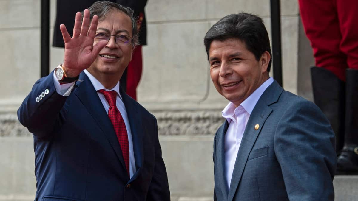 Foto: AFP Pedro Castillo y Gustavo Petro