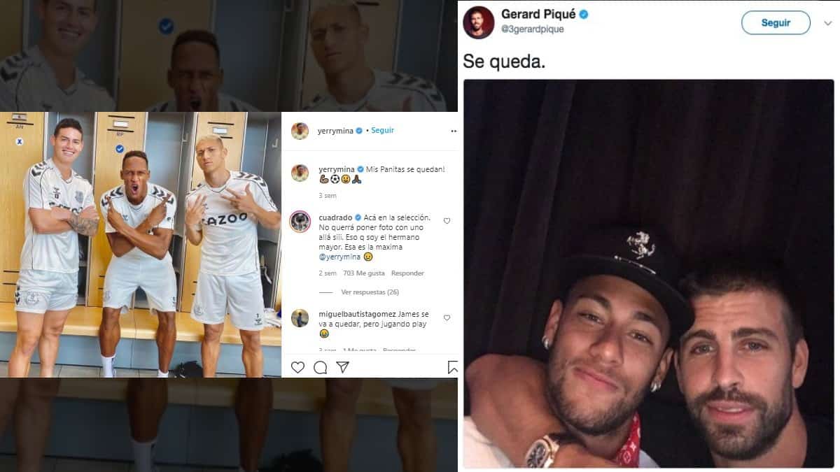 Yerry Mina, Gerard Piqué / Instagram Del se queda de Piqué al se queda de Mina: James se va a Catar