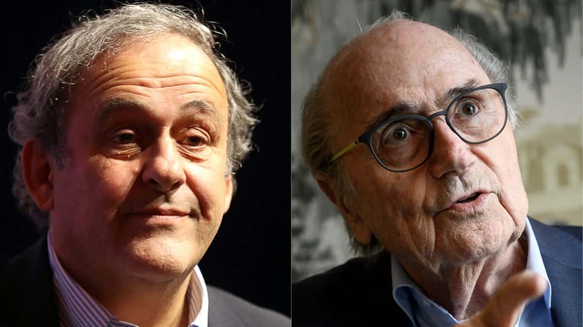 Michel Platini y Sepp Blatter
