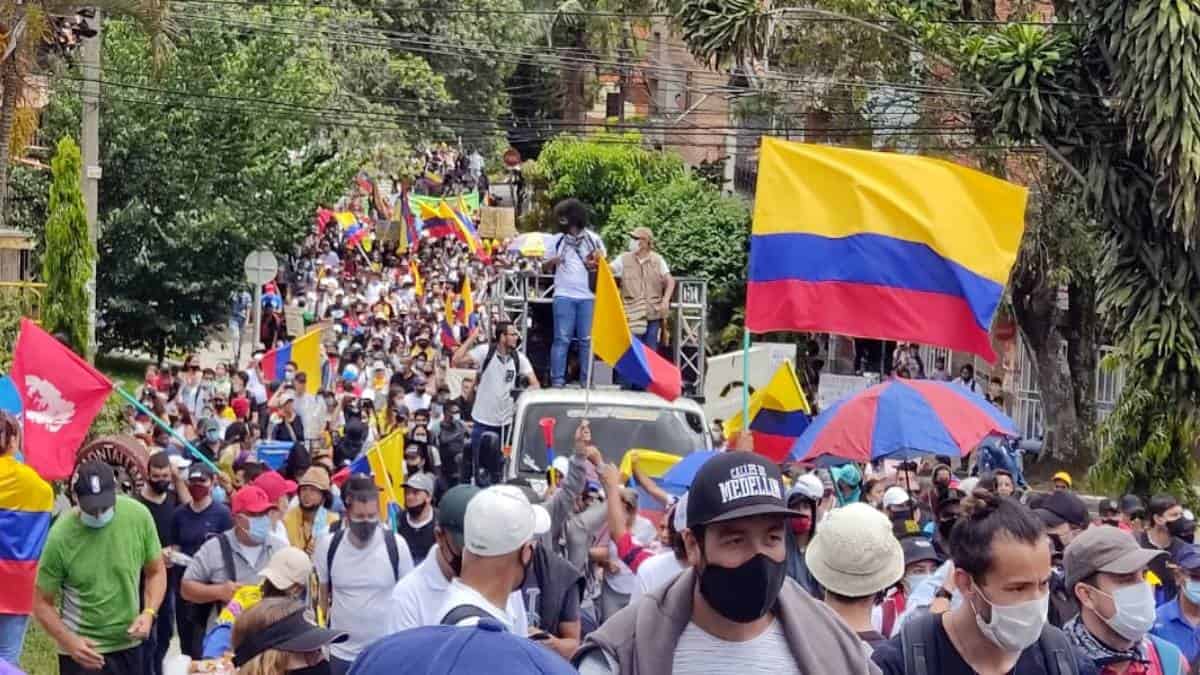 Protestas en Pereira en medio del Paro Nacional.