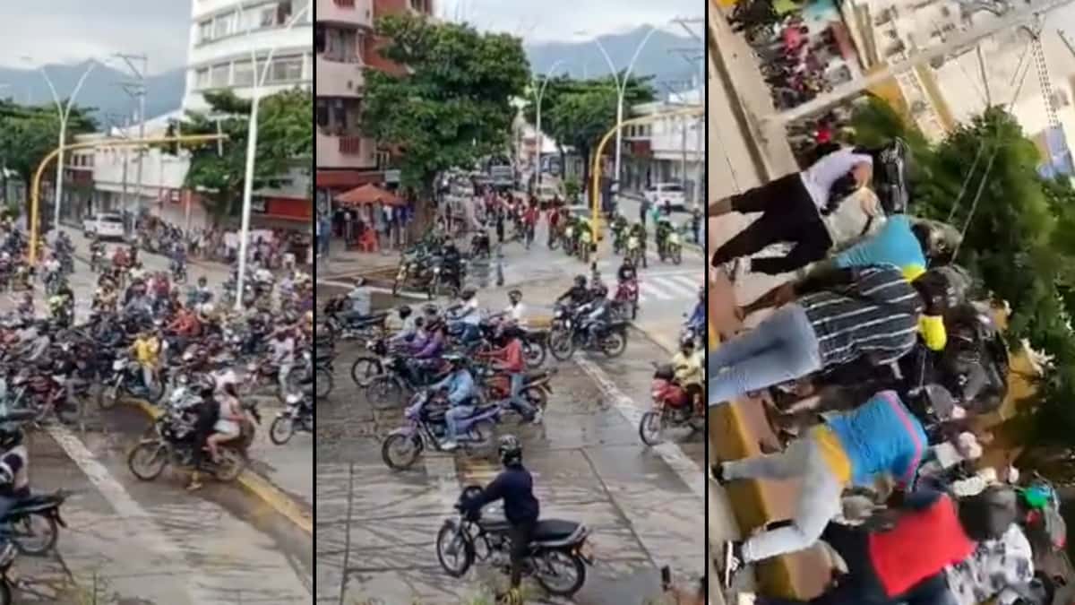 Protestas de motociclistas en Santa Marta