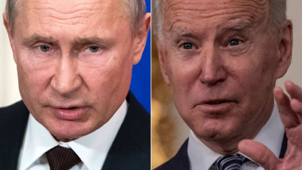 Foto: Eric Baradat y Pavel Golovkin - AFP. El presidente de Rusia, Vladimir Putin (izquierda), y el presidente de Estados Unidos, Joe Biden (derecha).