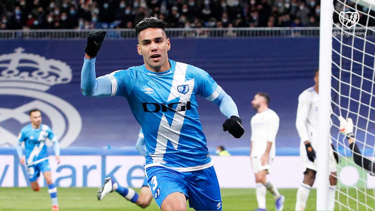 Gol de Falcao con el Rayo Vallecano ante el Real Madrid