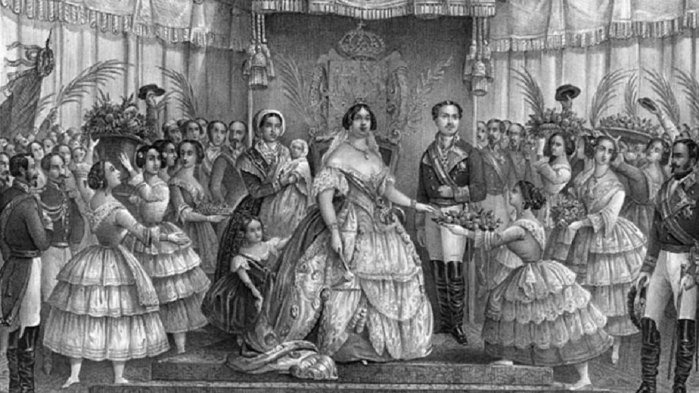 Retiran de un museo una litografía en la que la reina Isabel II aparece con escote